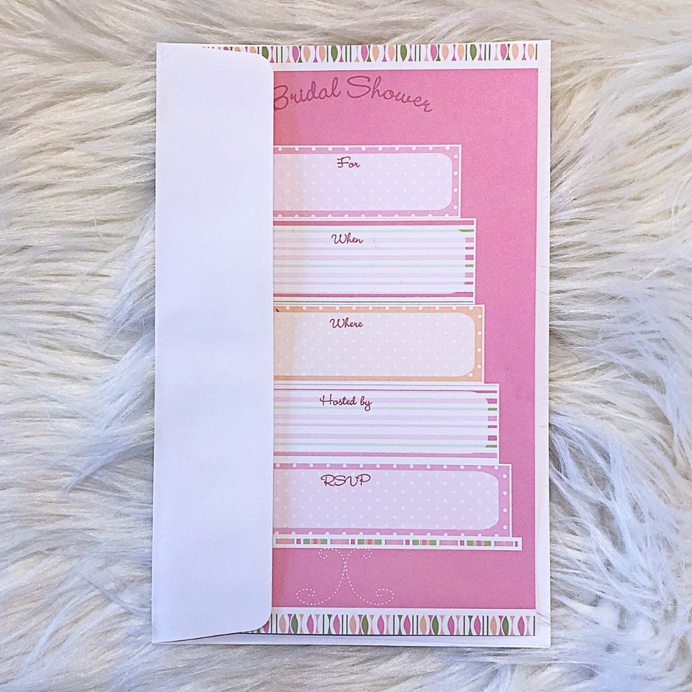 $5 CLEARANCE! Bridal Shower Wedding Cake Invitation Set - Picture 7 of 9